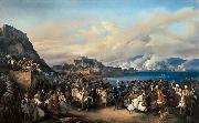 HESS, Heinrich Maria von The Entry of King Othon of Greece into Nauplia USA oil painting artist